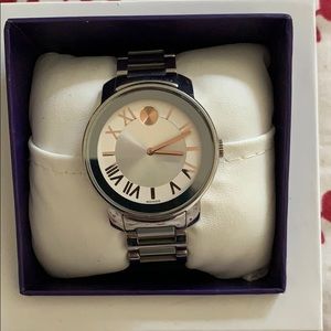 Movado Bold rose gold and silver watch